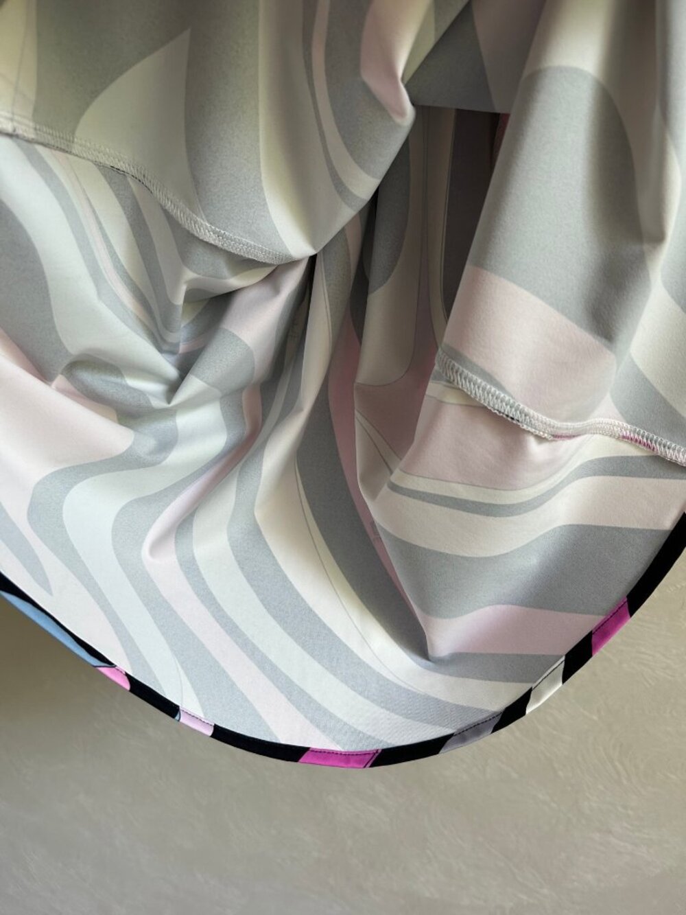 Emilio Pucci Swirl Print Cowl Cross Back Mini Slip Dress - Picture 6 of 9